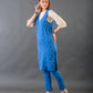 Blue overlay kurta