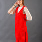 Red Overlay kurta