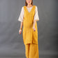 Mustard Overlay kurta