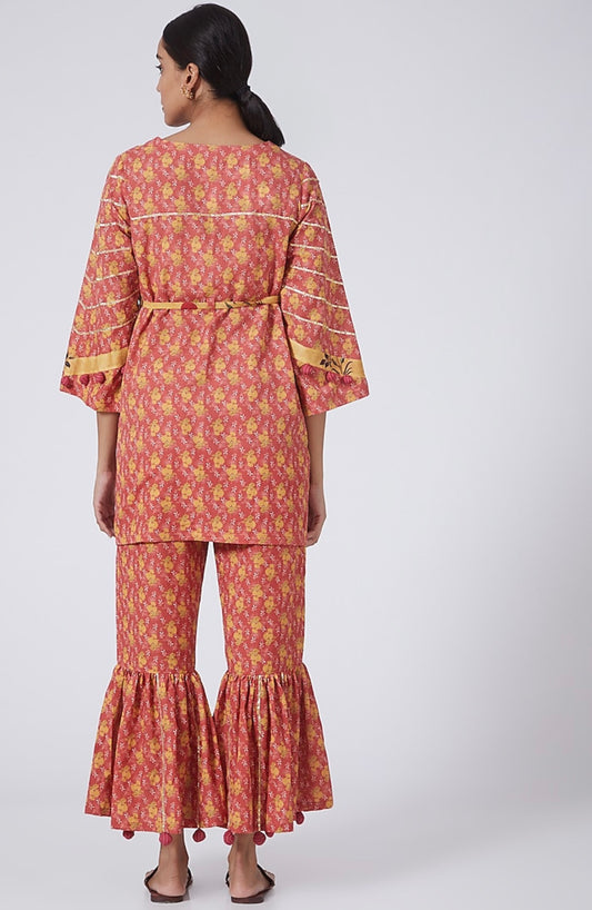 Short kurta sharara set