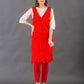 Red Overlay kurta