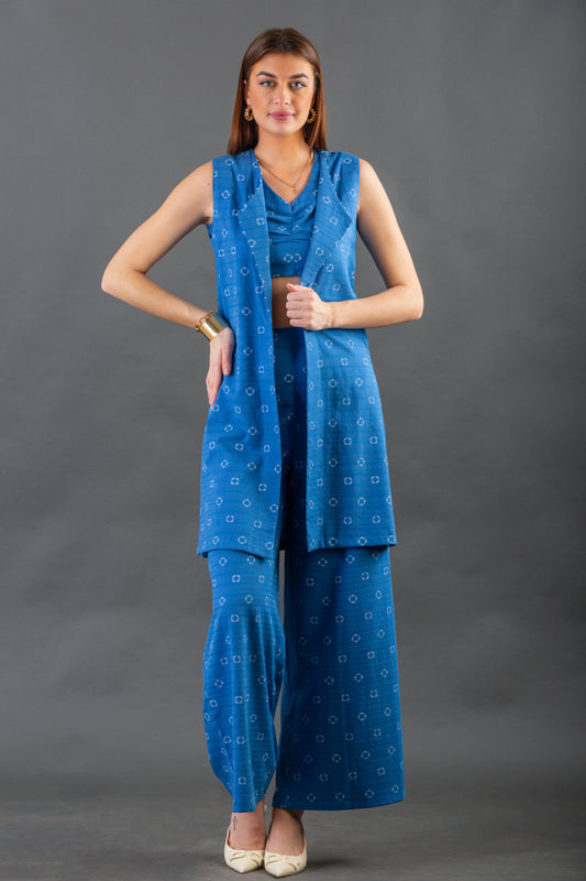 Blue placket set